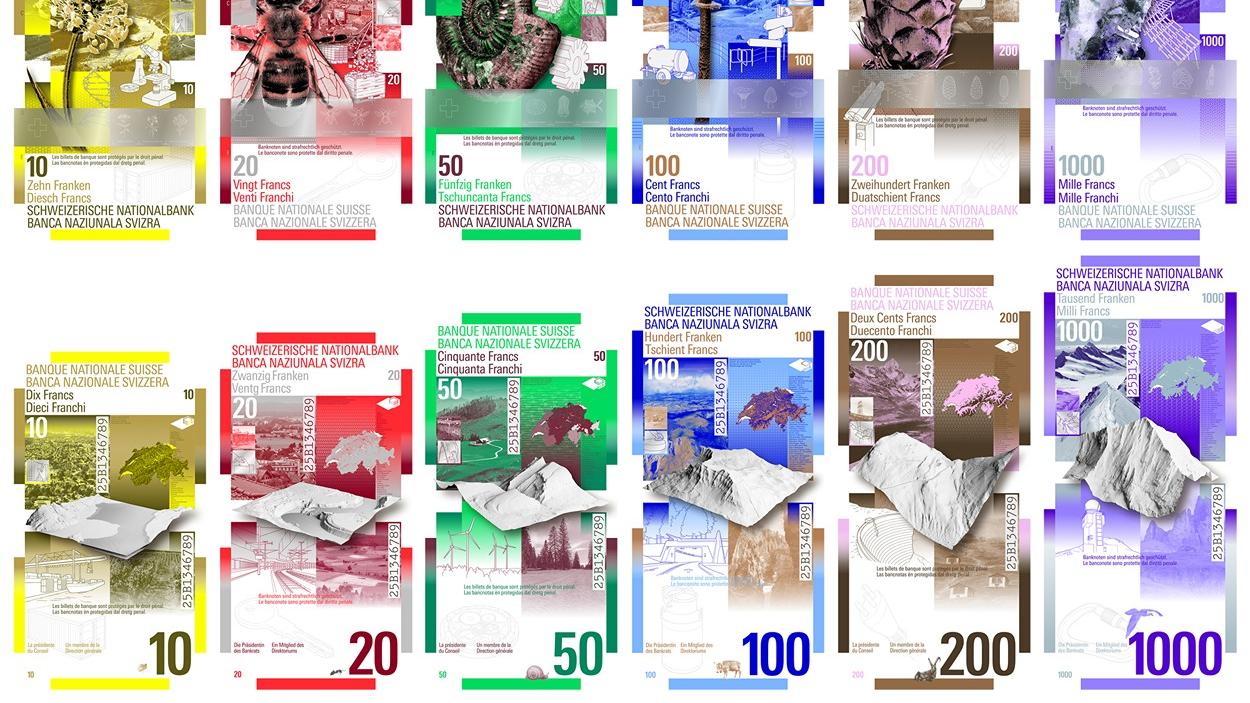 La Banque nationale suisse lance la sélection des futurs billets de franc suisse